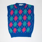 Vintage 80s Sportables Argyle Knit Sweater Set Photo 5