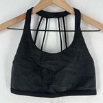 Body Language Kloss Top‎ Black Shimmer Strappy Sports Bra Size L Photo 2