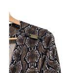 Calvin Klein Snakeskin Print Classic Wrap Dress Brown Size 10 Retro Neutral Fall Photo 7