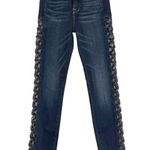 Good American Good Legs Side Cut Out Dark Wash Skinny Jeans 00/24 Photo 1