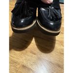 Franco Sarto Carolynn Tassel Loafers Black Patent Leather Quiet Luxury 8W Photo 2