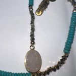 B.b. Lila Artisan Druzy and Charm Long Necklace Gold Photo 1