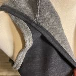 Almost Famous Womens Gray Black Hooded Long Sleeveless Vest Medium Photo 2