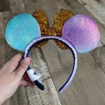 Disney Gold Sequin Bow Ears Headband Photo 1