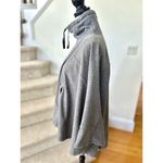 UGG  Pichot Grey Fleece Lined Poncho Sweater Photo 3