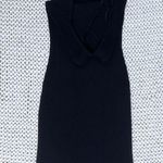 Abercrombie & Fitch Elevated Knit Halter Mini Dress - Black - S Photo 7