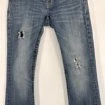 Miss Me  Distressed Jeweled Cross Stretch Denim Bootcut Jeans Size 28 Photo 2