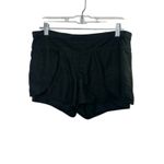 Athleta  Women’s Prisma Miles 2 in 1 Black Perforated Lined Shorts Size Large Photo 2