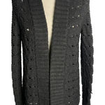 Ann Taylor  Chunky Knit Cardigan Sweater S Grey Open Front Loose Long Sleeves Photo 0