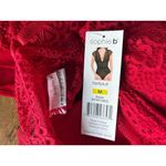 NWT Sophie B Red Lace Short Sleeve Bodysuit Lingerie Size M Photo 4