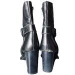 Black Leather Ankle Boots Size 8.5 Photo 3