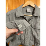 Womens Kith Cropped Military Style Utility Green Button Shacket Size XS Photo 1