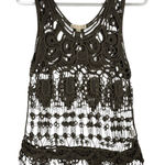 it's our time Crochet Tank Top Fringe Sleeveless Festival Boho Olive Green M Photo 0