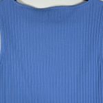 Madewell  Ribbed Sleevless Boatneck Tank Top Size L Cornflower Blue Minimalist Photo 5