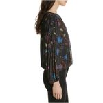 Free People  Wildflower Honey Top Black Floral Size Small Photo 1