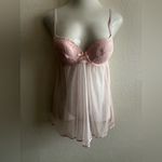 Daisy Fuentes Delicates Lingerie Nightie Elegant Baby Pink Babydoll M Photo 2