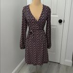 Boden Elodie Wrap Dress Navy Clover Size 4 Photo 3