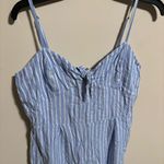 J.Crew Sleeveless Seaside Stripe Linen Jumpsuit- Size 10 Photo 4