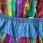 Sandy Brand Skirt XL NWT Artsy Festive Front Button Elastic Stretch ba… Photo 6