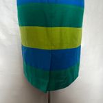 Papell 100% Silk Shift Womens Dress Sz 4P Artsy Bright Colorblock 60s Inspired Blue Photo 5