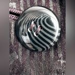 Vintage 80s Pelle Black Leather Trench Coat Shoulder Pads Suede Embossed Trim M Size M Photo 5