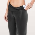 Lululemon  wunder train black foil leggings 23” size 6 Photo 0