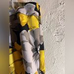 Who What Wear  Yellow and Gray Midi Pencil Skirt Photo 1