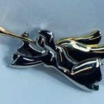 Angel Flying Brooch Lapel Pin Gold Silver Tone Trumpet Play Religious Christian Photo 7