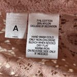 Loft Petite Lace Cap Sleeve Zipper Back Top Rose Gold Metallic Size S Photo 3