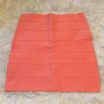 Bebe  Peach Shimmer Thick Bodycon Skirt Photo 3