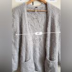 Free People  Faux Fur Cardigan in Light Blue/Gray Size Small Photo 7