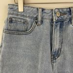 PacSun Light Wash Denim Blue High Waisted Cuffed Hem Mom Shorts Photo 4