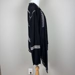The Pyramid Collection Cardigan Women 3X Black Embroidered Open Long Sleeve Boho Photo 3