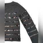 J.Crew  Heavy Jersey Long-Sleeve T-Shirt with Paillette Embellishment Size XXS Photo 4