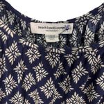 Lounge Beach Lunch  Dress Womens Large CeCe Shoulder Tie Fit Flare Geometric Navy Photo 8