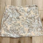 Altar'd State NWOT Altar’d State Arula xquisite silver sequin mini skirt festival preppy Photo 0
