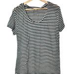 Treasure & Bond  Black & White Stripe Relaxed Fit T-Shirt S Photo 0