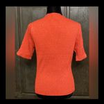Kathy Lee shortsleeved red brick metallic sweater - Size Medium Photo 2