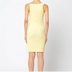John Elliott Cotton Ribbed Asymmetrical Yellow/Pollen Tank Dress Size 3/Large NW Yellow Photo 4