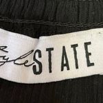 Style State Black Semi Sheer Turtleneck Smocked Long Sleeve Blouse Top Size 6 Photo 3