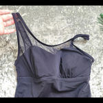 Tropical Escape  Black Mesh One Piece Swimsuit Photo 2