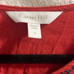 Garnet Hill ✨ Embroidered-Yoke Bishop-Sleeve Sz Small Blouse✨ Photo 9