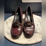 Rsvp  Burgundy Block Heel Copper Buckles Size 8 Great Condition  Never Wo… Photo 1
