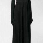 Awake NWT A.W.A.K.E. Scoop-Neck Pleated Long Dress with Gloves Black Size 38 Photo 0