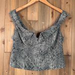 Free People green black snakeskin corset top Photo 8