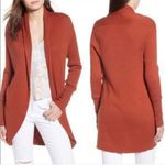 Leith  Ribbed Shawl Cocoon Sweater Burnt Orange Size Small Photo 1