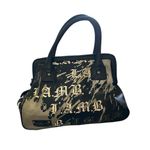 L.A.M.B. Vintage Y2K  2000s Black White Alchemy Graffiti Bowling Handbag Purse Photo 4