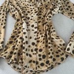 Aritzia Wilfred Free Briona Animal Print Button-Up Blouse Size Medium Photo 3