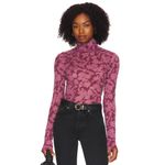 Free People Intimately You And I Long Sleeve Mock Neck Top Size Small Mauve Pink Photo 10