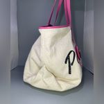 Palm Angels Pink Leather Logo Tote Bag Shoulder Carryall Large Display Model Photo 10